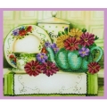 Набор для вышивания бисером КАРТИНЫ БИСЕРОМ "Цветочный чай" 